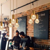 Modern LED Acrylic Bubble Globe Pendant Light Gold Hanging Island Lamp Fixture