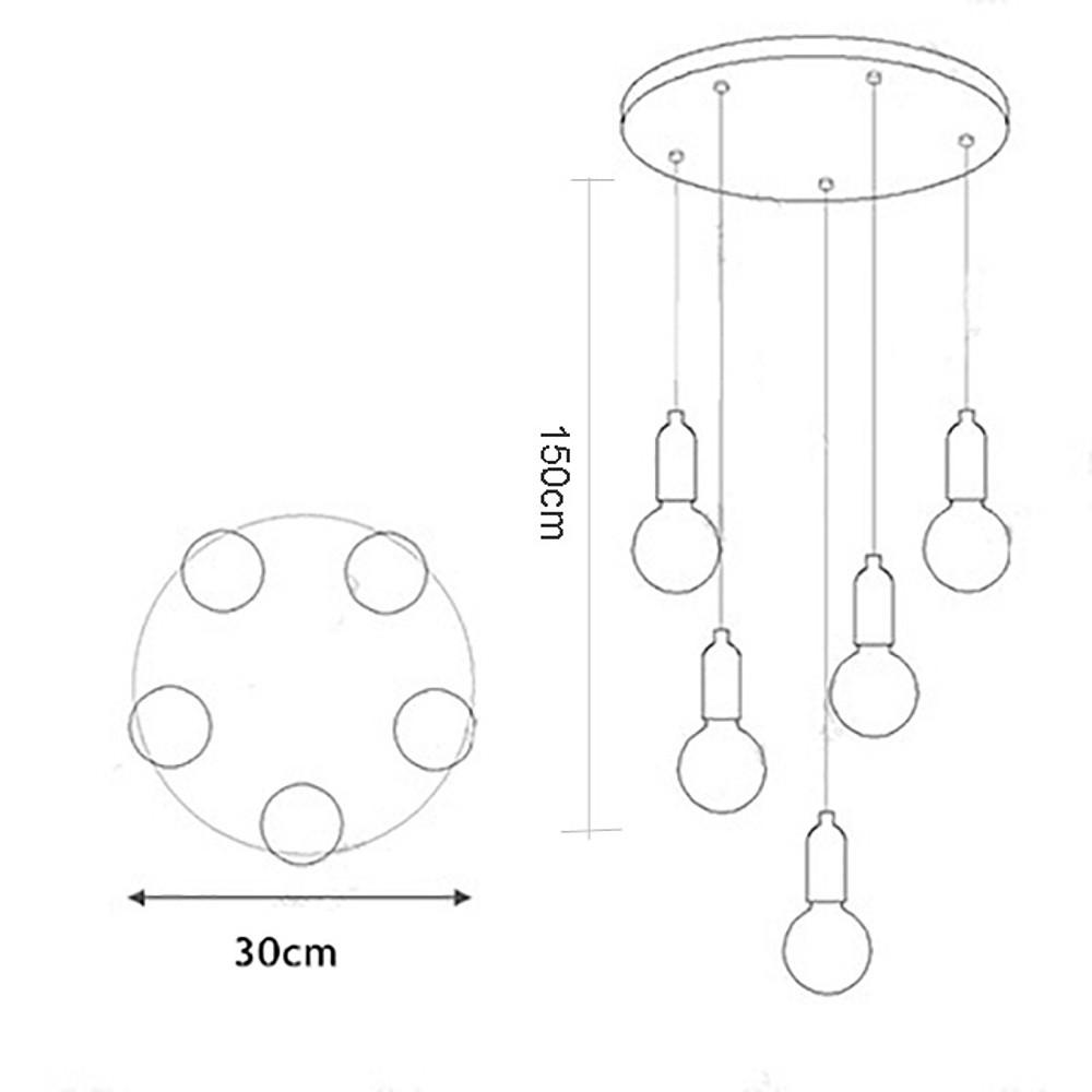 Modern LED Acrylic Bubble Globe Pendant Light Gold Hanging Island Lamp Fixture