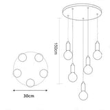 Modern LED Acrylic Bubble Globe Pendant Light Gold Hanging Island Lamp Fixture