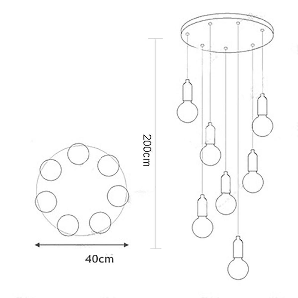 Modern LED Acrylic Bubble Globe Pendant Light Gold Hanging Island Lamp Fixture