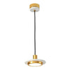 Modern LED Acrylic Circle Pendant Light Industrial Metal Ring Chandelier for Home Office