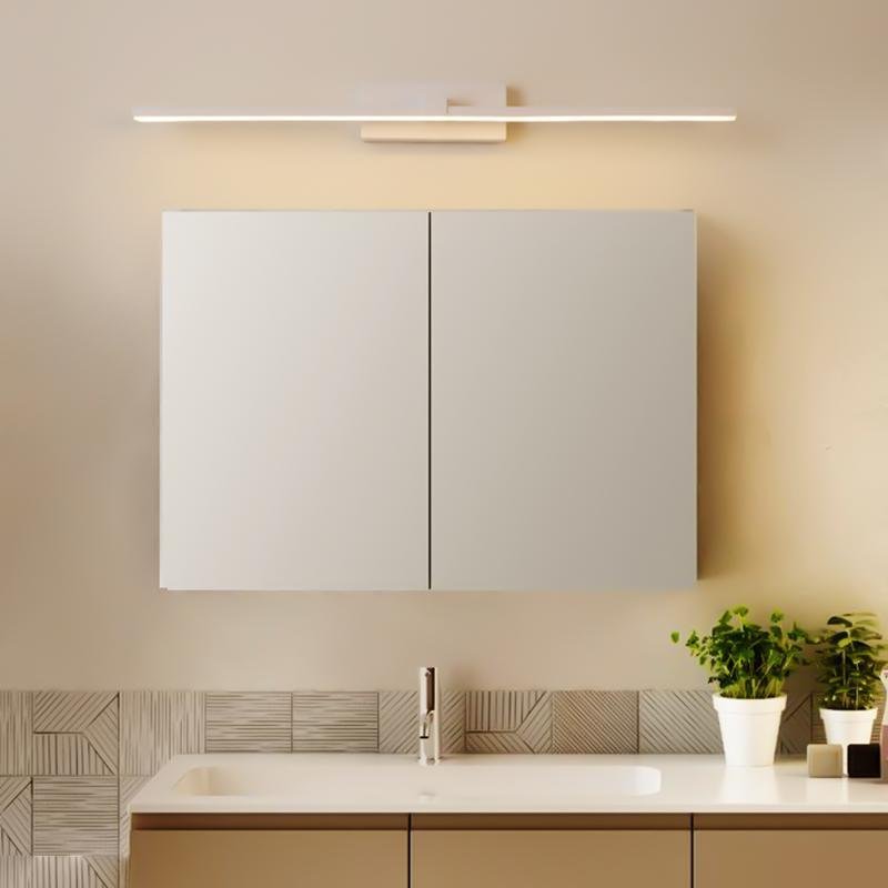 Modern LED Bathroom Vanity Light Linear Minimalist Wall Fixture in Aluminum for Mirrors and Cabinets