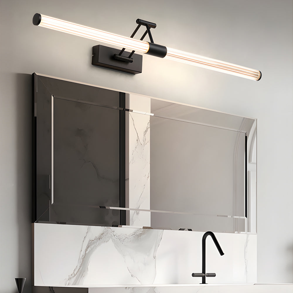 Modern LED Bathroom Vanity Light with Foldable Dual Adjustable Swing Arms and 360 Degree Illumination