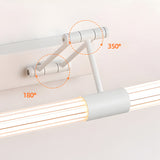 Modern LED Bathroom Vanity Light with Foldable Dual Adjustable Swing Arms and 360 Degree Illumination