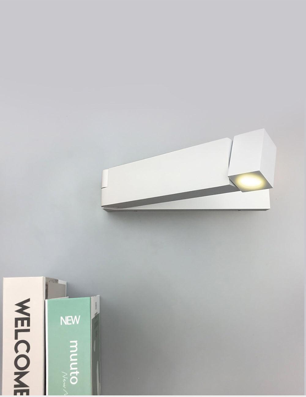 Modern LED Bedside Reading Wall Light with Pull Out Switch and Adjustable Sconce