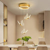 Modern LED Butterfly Chandelier Pendant Lighting for Living Room Acrylic and Metal Hanging Fixture