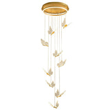 Modern LED Butterfly Chandelier Pendant Lighting for Living Room Acrylic and Metal Hanging Fixture