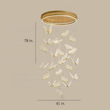 Modern LED Butterfly Chandelier Pendant Lighting for Living Room Acrylic and Metal Hanging Fixture