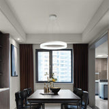 Modern LED Circle Pendant Light Acrylic Ring Chandelier for Dining Room and Kitchen