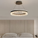 Modern LED Circular Ring Chandelier Three Step Dimming Pendant Light for Kitchen Island