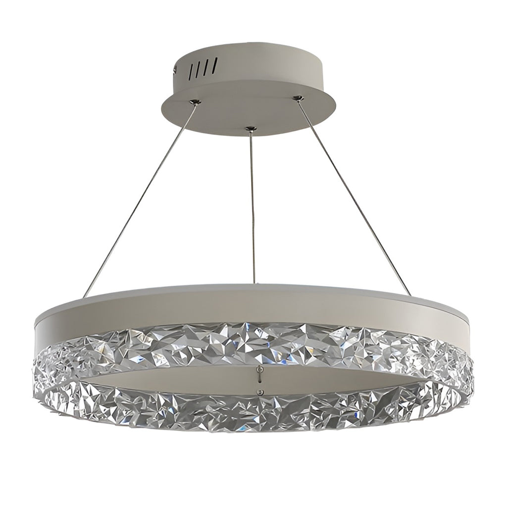 Modern LED Circular Ring Chandelier Three Step Dimming Pendant Light for Kitchen Island