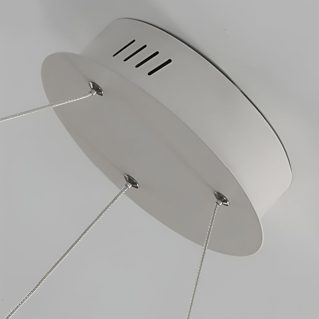 Modern LED Circular Ring Chandelier Three Step Dimming Pendant Light for Kitchen Island