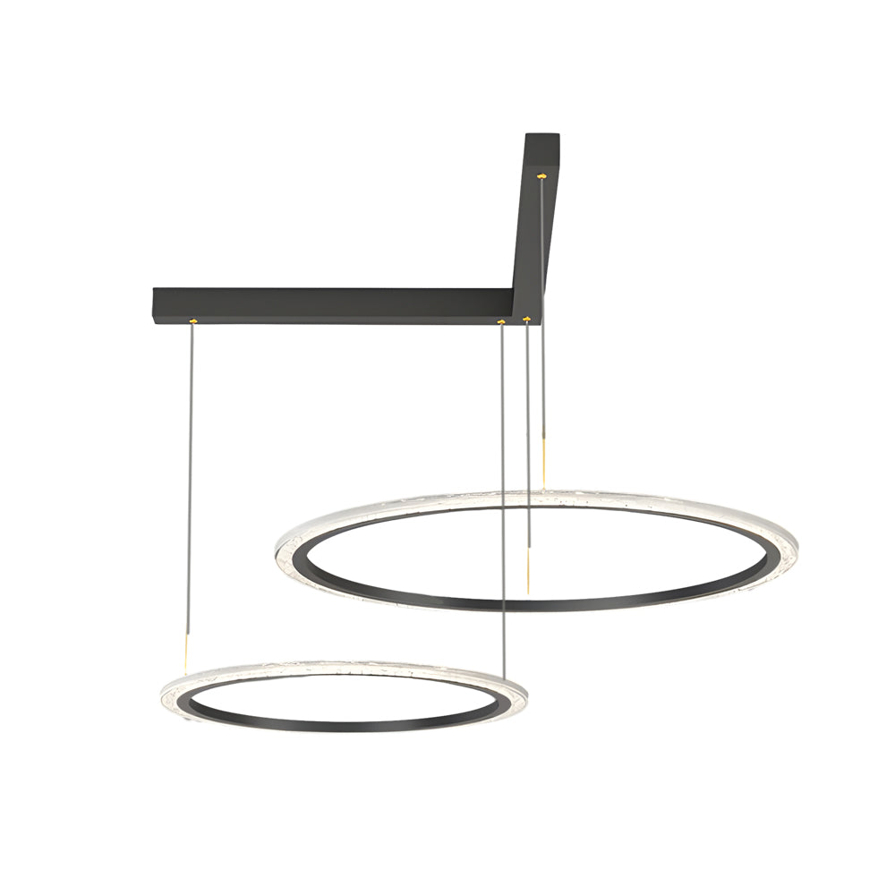 Modern LED Circular Ring Pendant Light Dimmable 2 and 3 Tier Minimalist Chandelier