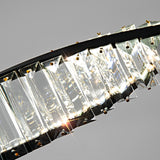 Modern LED Crystal Wave Pendant Chandelier 3 Step Dimming Light for Dining Room Kitchen Island