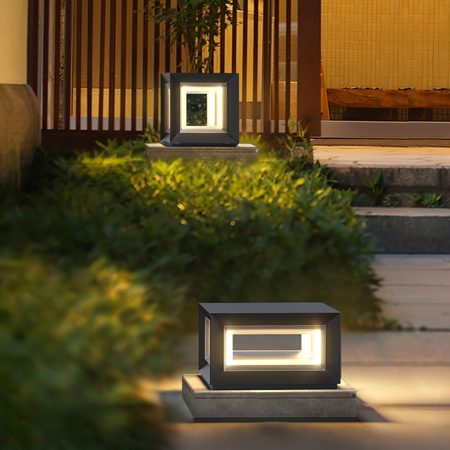 modern-led-cube-outdoor-post-light-waterproof-ip65-garden-pillar-column-lamp