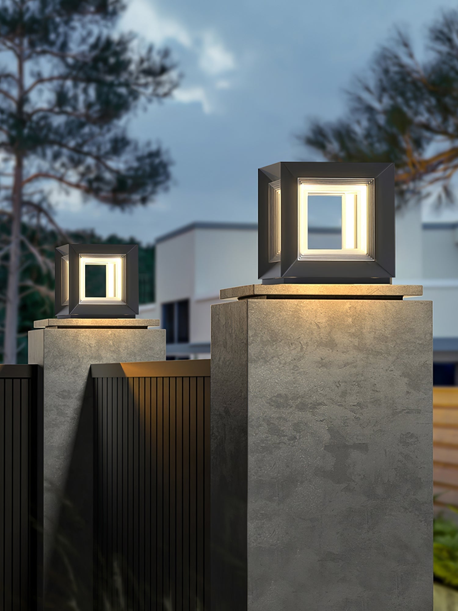 modern-led-cube-outdoor-post-light-waterproof-ip65-garden-pillar-column-lamp