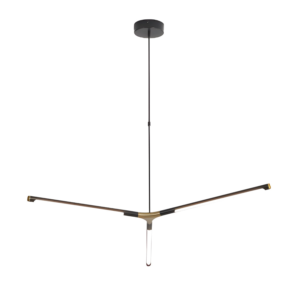 Modern LED Dimmable Linear Sputnik Chandelier for Living Room and Bedroom