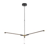 Modern LED Dimmable Linear Sputnik Chandelier for Living Room and Bedroom
