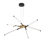 Modern LED Dimmable Linear Sputnik Chandelier for Living Room and Bedroom