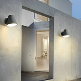 Modern LED Exterior Wall Sconce Black Cone Shape Outdoor Light Fixture for Entrances and Gardens