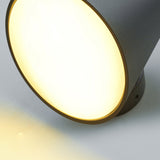 Modern LED Exterior Wall Sconce Black Cone Shape Outdoor Light Fixture for Entrances and Gardens
