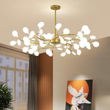 Modern LED Firefly Sputnik Chandelier Artistic Branch Ceiling Light for Living Room and Bedroom