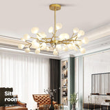 Modern LED Firefly Sputnik Chandelier Artistic Branch Ceiling Light for Living Room and Bedroom