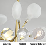 Modern LED Firefly Sputnik Chandelier Artistic Branch Ceiling Light for Living Room and Bedroom