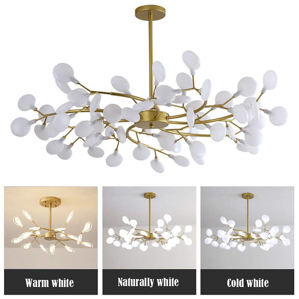 Modern LED Firefly Sputnik Chandelier Artistic Branch Ceiling Light for Living Room and Bedroom