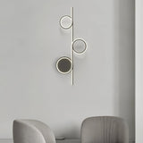 Modern LED Intertwined Ring Wall Sconce Rhythmic Circular Line Lighting Fixture