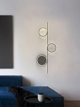 Modern LED Intertwined Ring Wall Sconce Rhythmic Circular Line Lighting Fixture