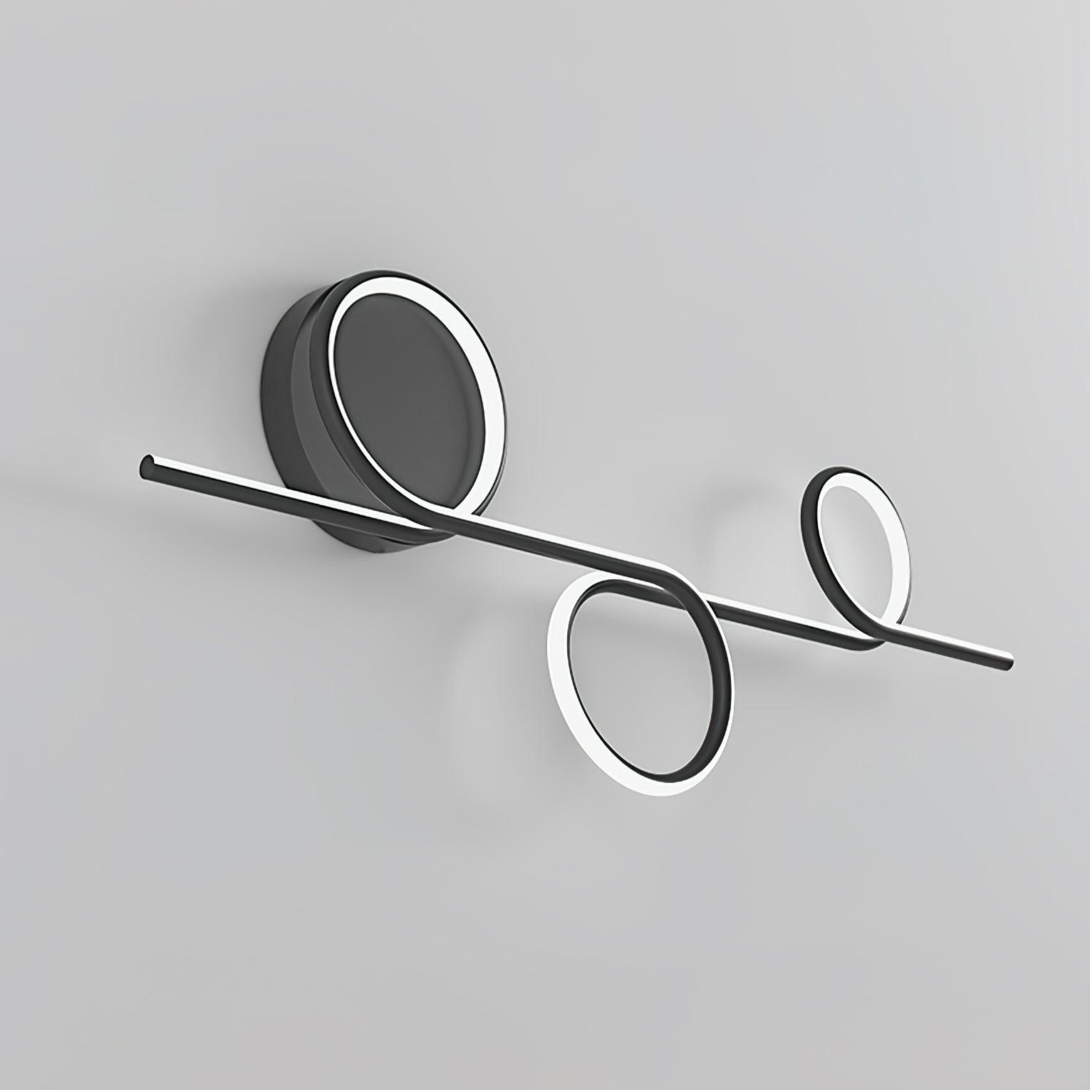 Modern LED Intertwined Ring Wall Sconce Rhythmic Circular Line Lighting Fixture