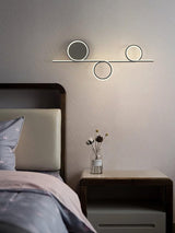 Modern LED Intertwined Ring Wall Sconce Rhythmic Circular Line Lighting Fixture