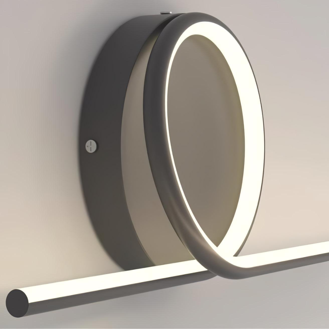 Modern LED Intertwined Ring Wall Sconce Rhythmic Circular Line Lighting Fixture