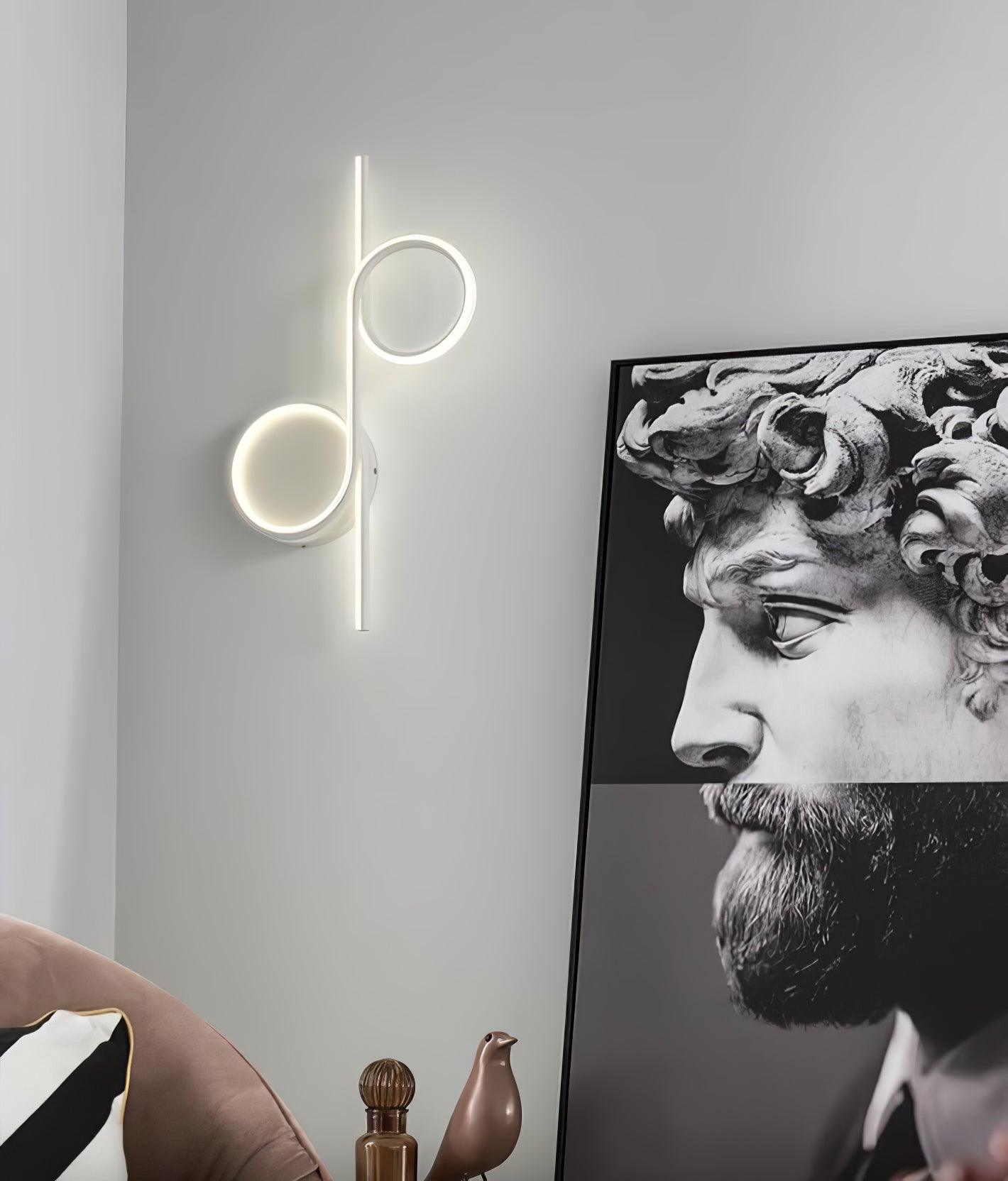 Modern LED Intertwined Ring Wall Sconce Rhythmic Circular Line Lighting Fixture
