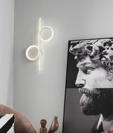 Modern LED Intertwined Ring Wall Sconce Rhythmic Circular Line Lighting Fixture
