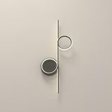 Modern LED Intertwined Ring Wall Sconce Rhythmic Circular Line Lighting Fixture