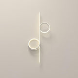 Modern LED Intertwined Ring Wall Sconce Rhythmic Circular Line Lighting Fixture