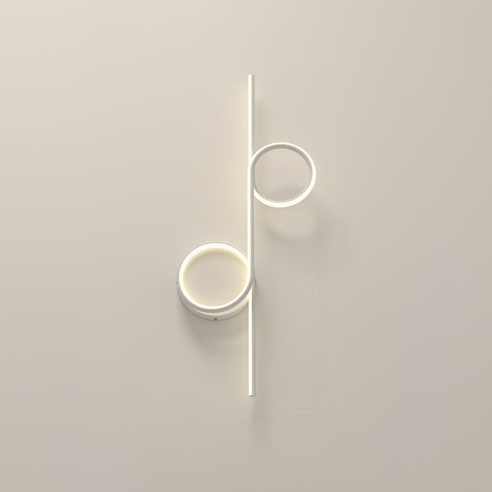 Modern LED Intertwined Ring Wall Sconce Rhythmic Circular Line Lighting Fixture