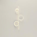 Modern LED Intertwined Ring Wall Sconce Rhythmic Circular Line Lighting Fixture