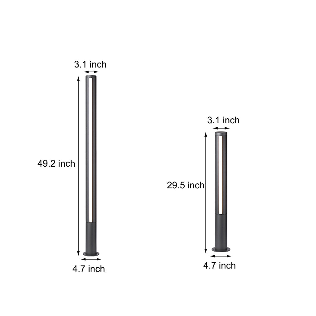 Modern LED Landscape Column Light Waterproof Outdoor Pole Lamp for Path Garden and Courtyard Decor
