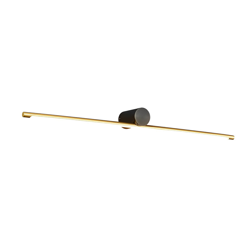 Modern LED Linear Bathroom Vanity Light with Copper Cylinder and Acrylic Bar