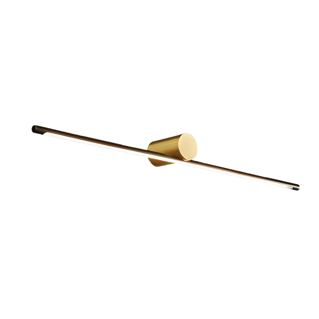 Modern LED Linear Bathroom Vanity Light with Copper Cylinder and Acrylic Bar