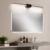 Modern LED Linear Bathroom Vanity Wall Light with Central Box Frame in Black and White