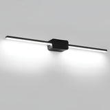 Modern LED Linear Bathroom Vanity Wall Light with Central Box Frame in Black and White