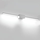 Modern LED Linear Bathroom Vanity Wall Light with Central Box Frame in Black and White