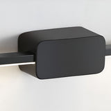 Modern LED Linear Bathroom Vanity Wall Light with Central Box Frame in Black and White