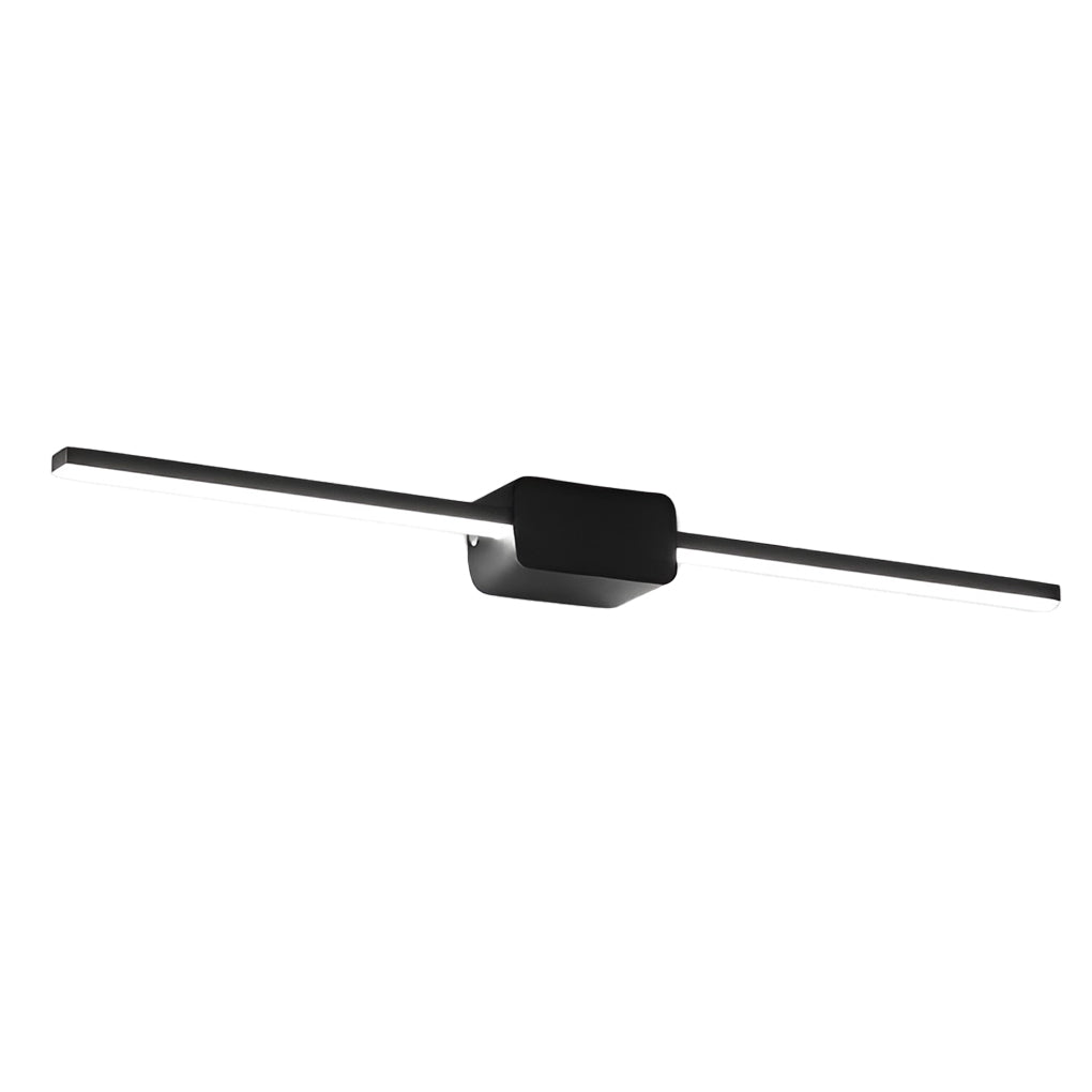 Modern LED Linear Bathroom Vanity Wall Light with Central Box Frame in Black and White