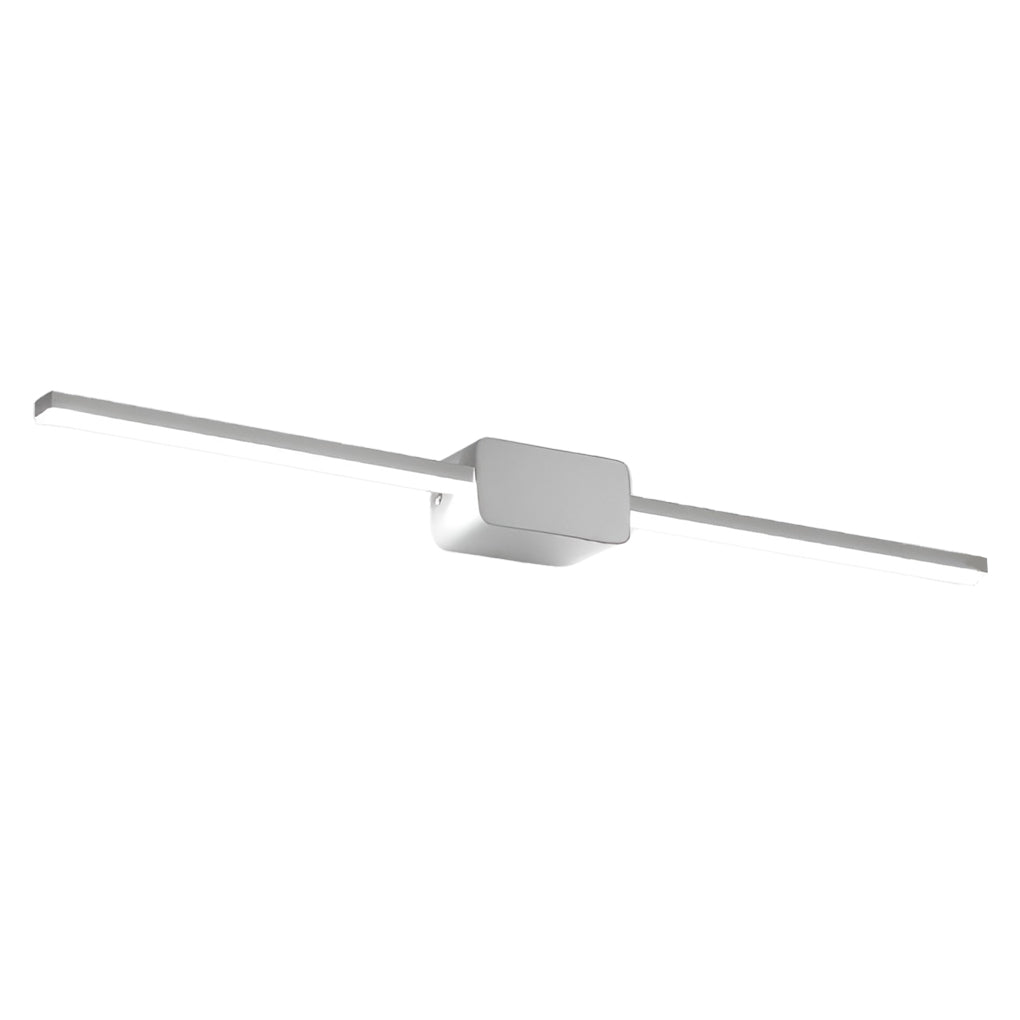 Modern LED Linear Bathroom Vanity Wall Light with Central Box Frame in Black and White