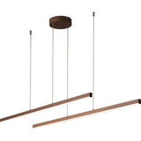 Modern LED Linear Chandelier Farmhouse Metal Pendant Lighting for Dining Room and Living Room